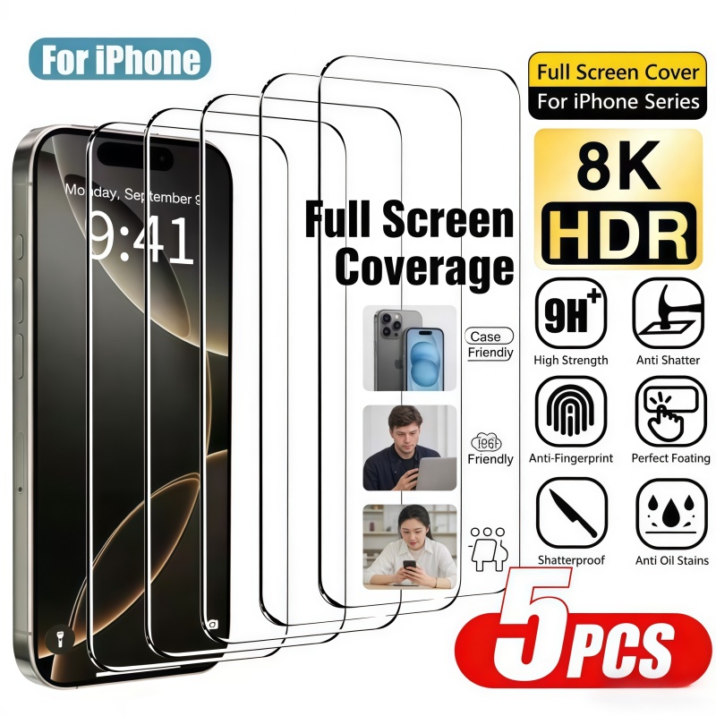 Paper Feel Screen Film - 5Pcs Ultra Clear Tempered Glass for