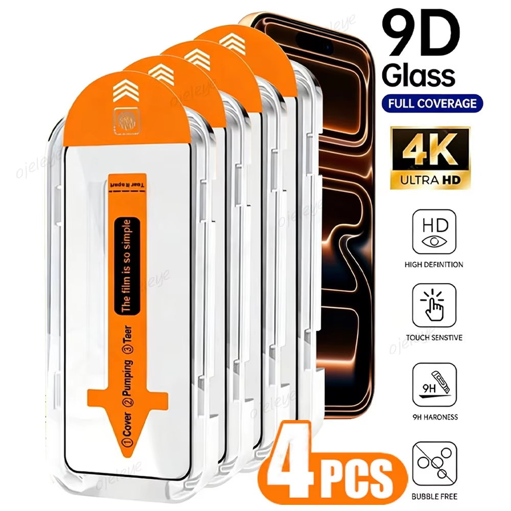 Paper Feel Screen Film - 4Pcs HD Tempered Glass For iPhone