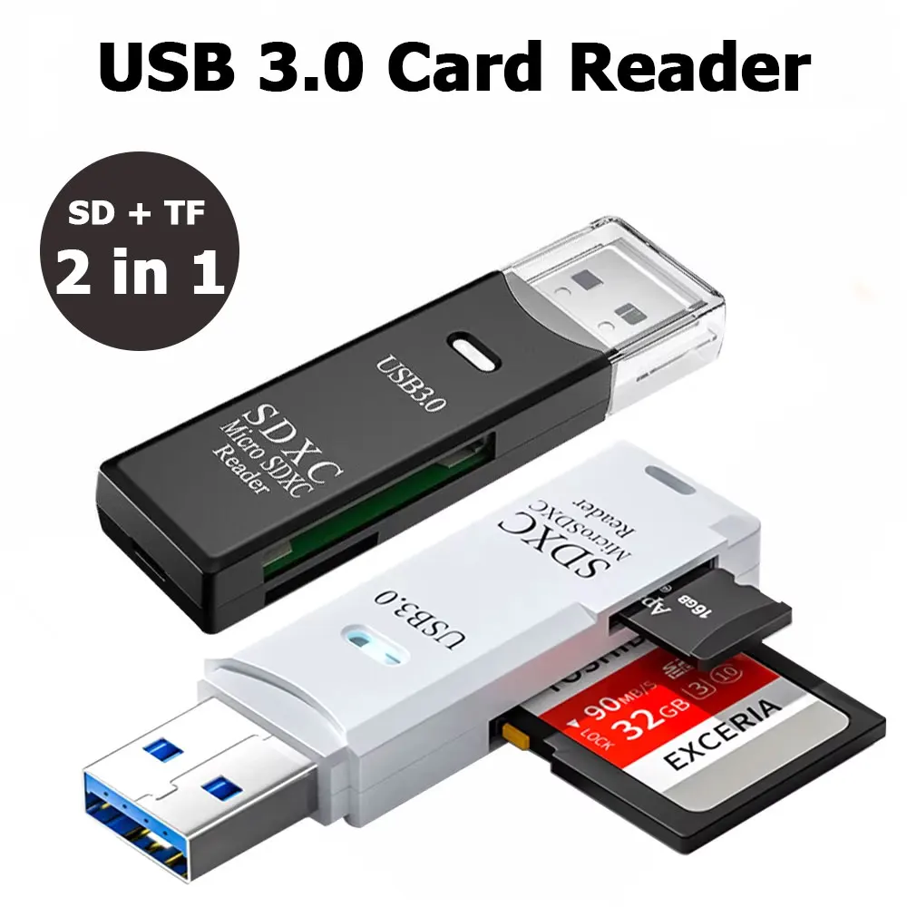 2-in-1 Card Reader USB 3.0/2.0 - đánh giá và giá Tablet Reading Accessories