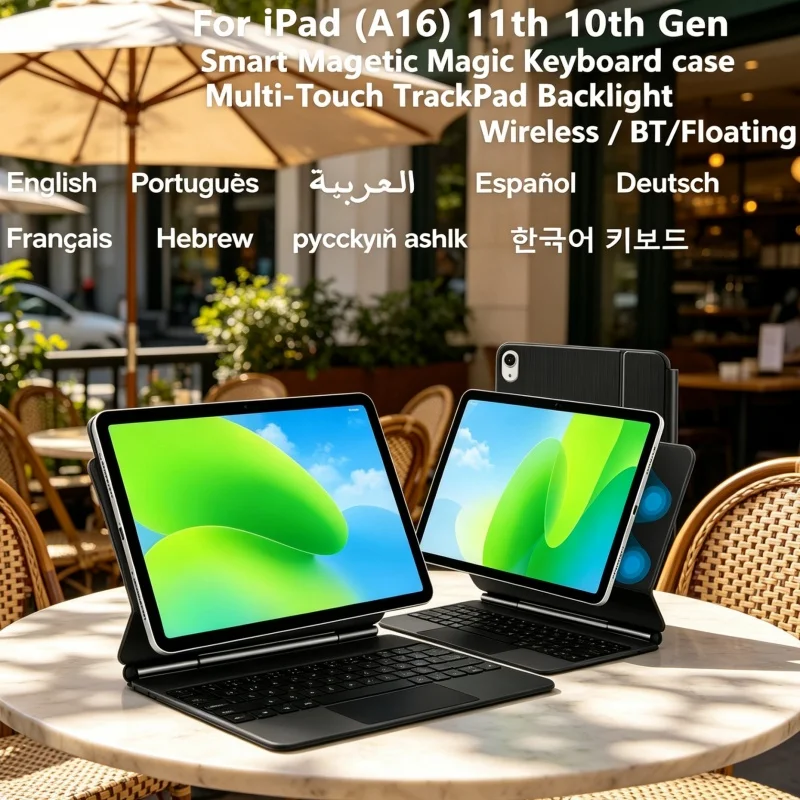 Keyboard Case for iPad 11th 20 - đánh giá và giá Bluetooth Trackpad