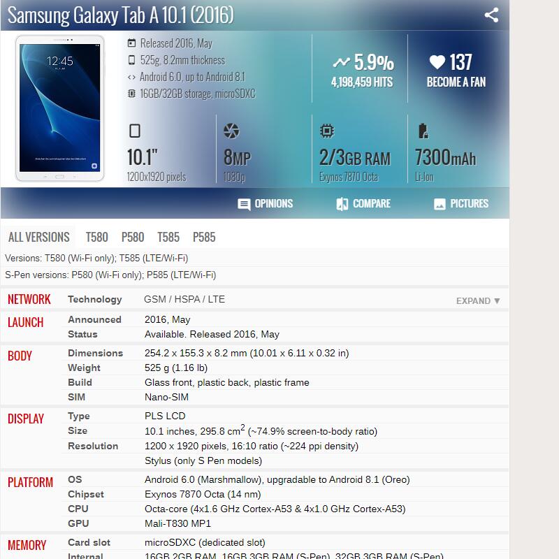 For Samsung Galaxy Tab A 10.1  - đánh giá và giá Tablet Accessories For Samsung