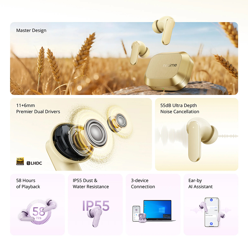 realme Buds Air 8 Global Versi - đánh giá và giá Realme Tablet Accessories
